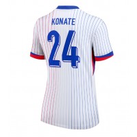 Camiseta Francia Ibrahima Konate #24 Segunda Equipación Replica Eurocopa 2024 para mujer mangas cortas
